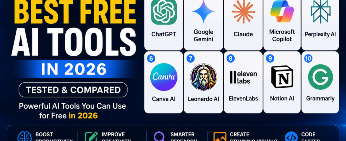 Top 10 Best Free AI Tools in 2026 (Tested & Compared)
